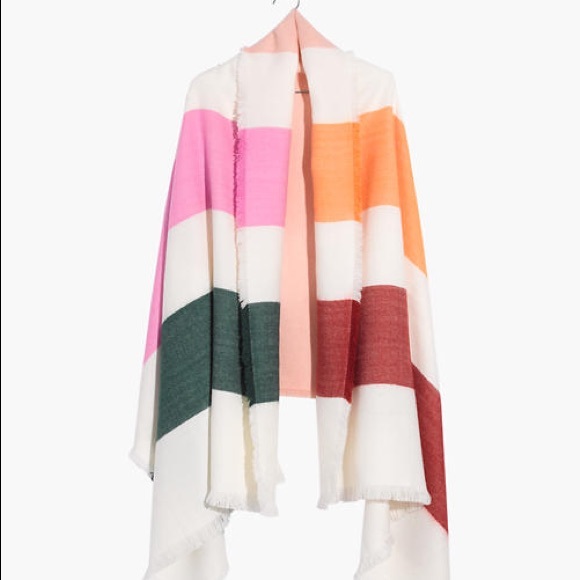Madewell Multi-Stripe color-blocked scarf NWOT - Picture 2 of 8